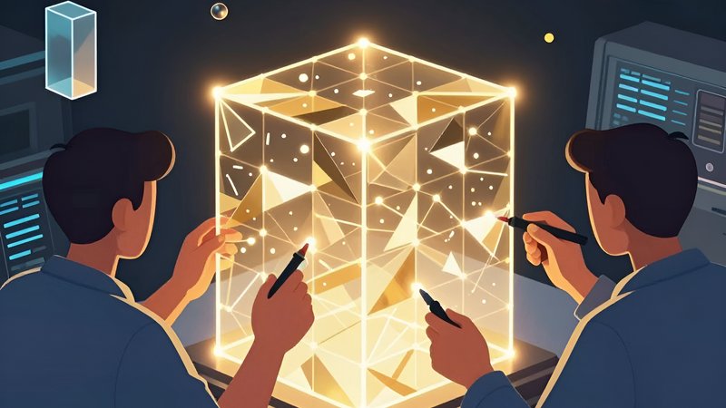 Engineers calibrating a holographic cube to illustrate the role of RNG and variance in modern slot integration